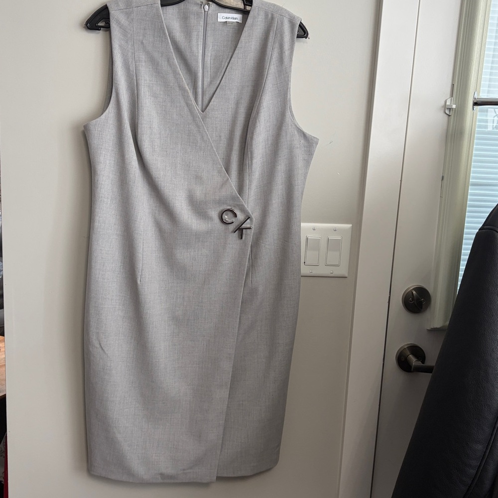 Calvin Klein Light Grey Mid Dress
